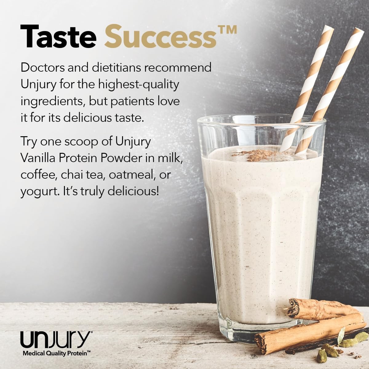 Unjury Whey Protein Powder | Vanilla | 21g 100% 14.8 Ounce (Pack of 1)