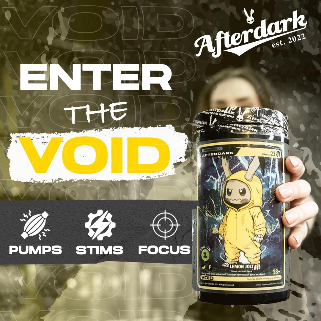 Afterdark Inhuman Void Pre-Workout Powder Enhanced Mind-Muscle Connection