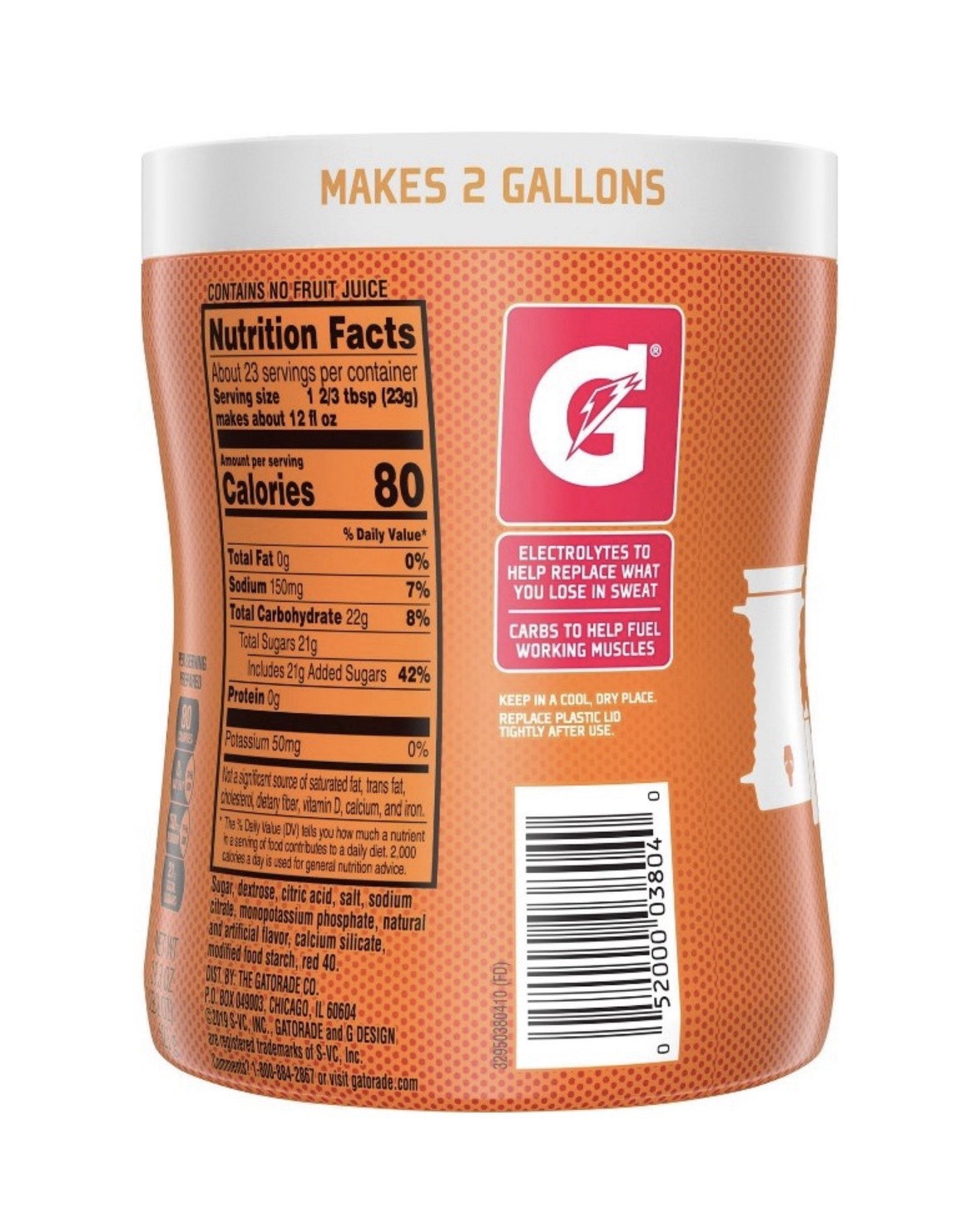 Gatorade Thirst Quencher, Powdered Energy Drink Mix, 18.4 oz (521g), 1 Count