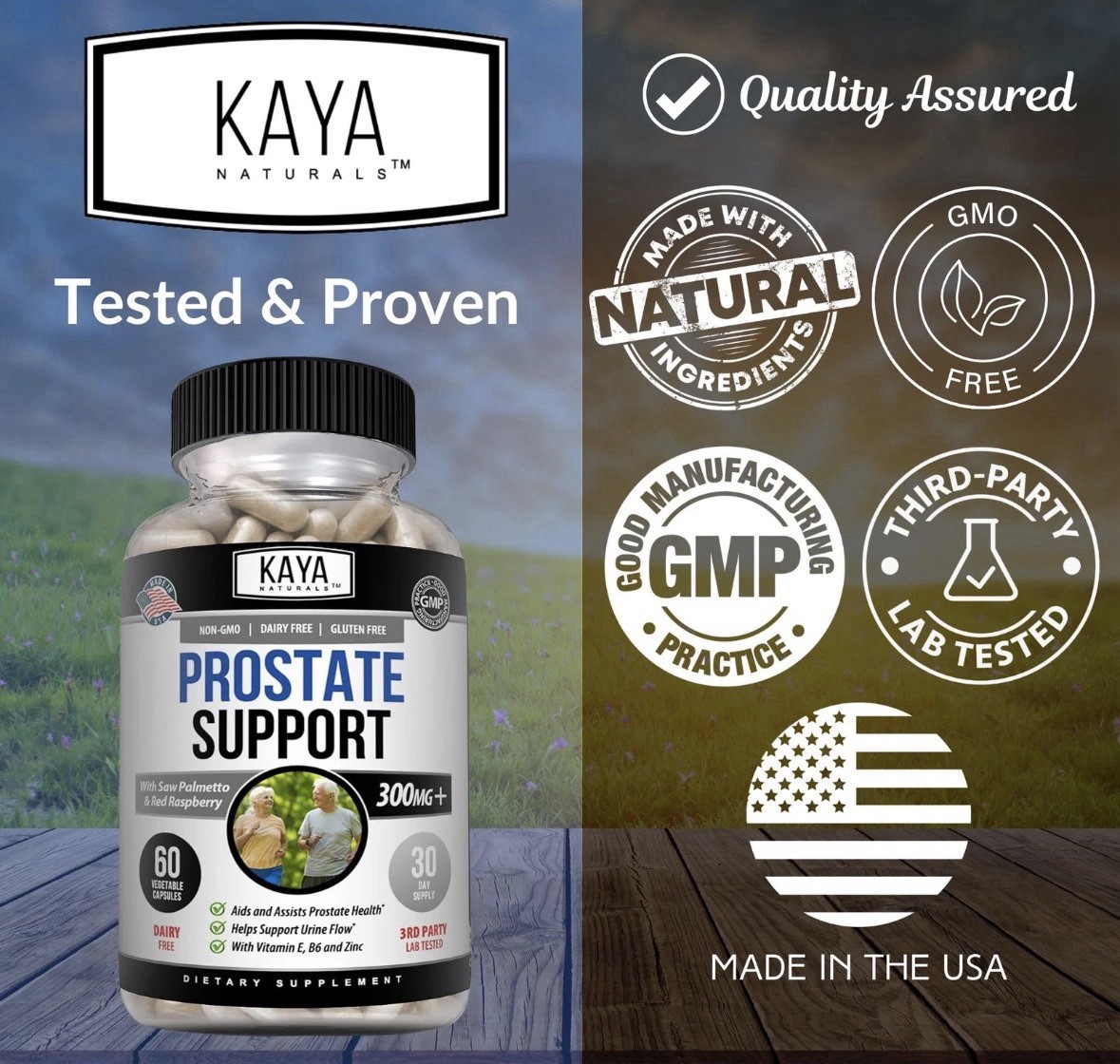Kaya Naturals Prostate Support – Saw Palmetto, Potent 60 Count (Pack of 1)