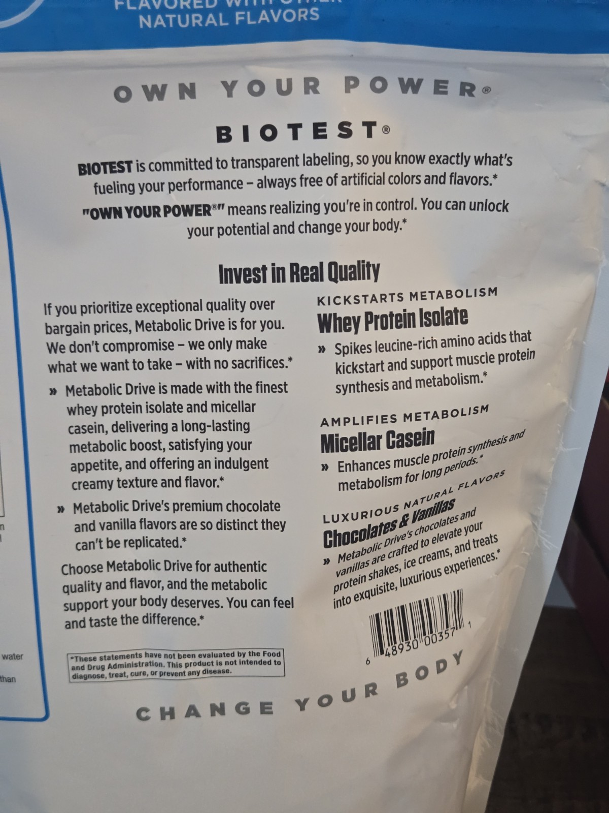 Biotest Metabolic Drive Functional Protein Whey Isolate Vanilla 30 Servings (2#)