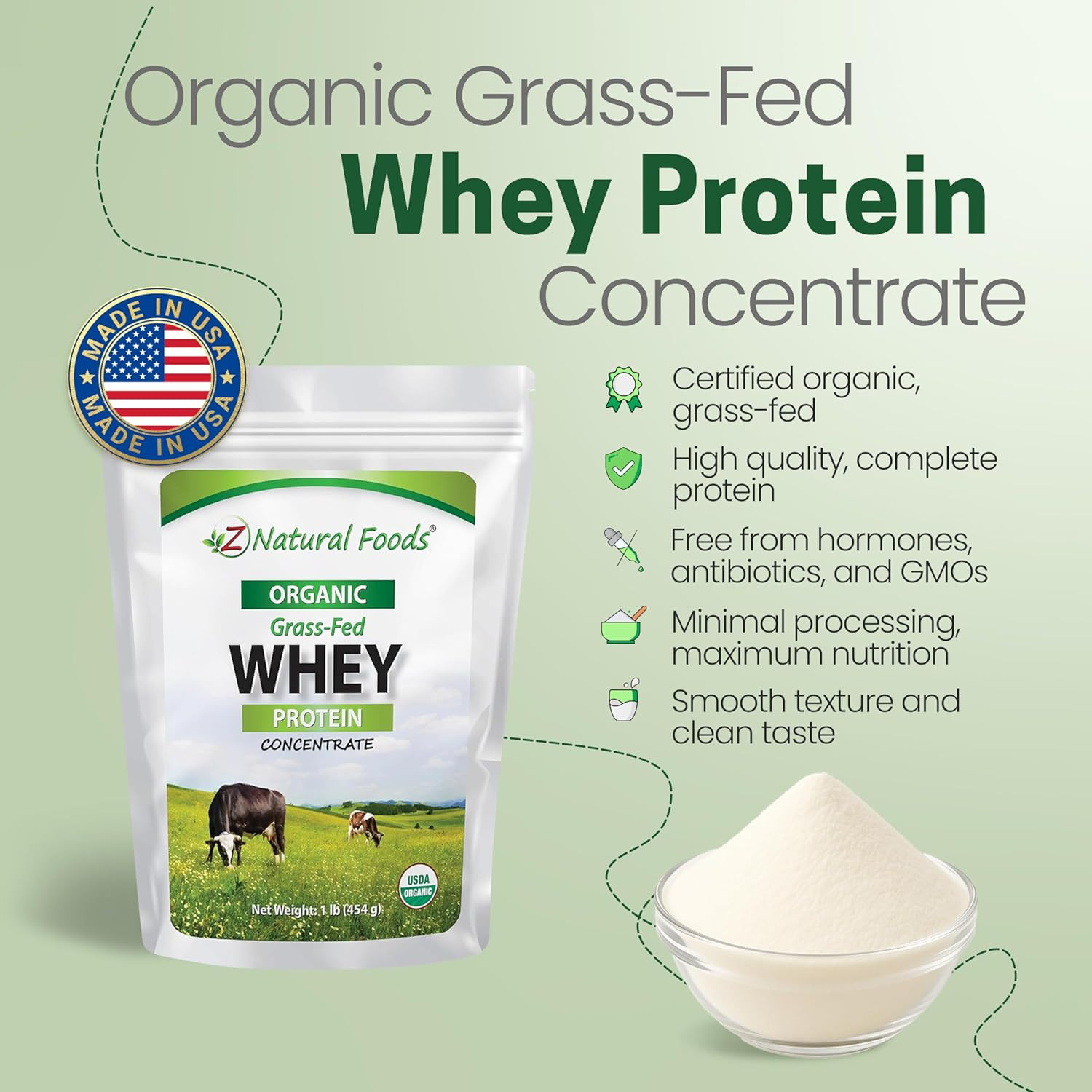 Organic Whey Protein Concentrate – Nutrient-Dense Grass Fed Whey Protein Powder
