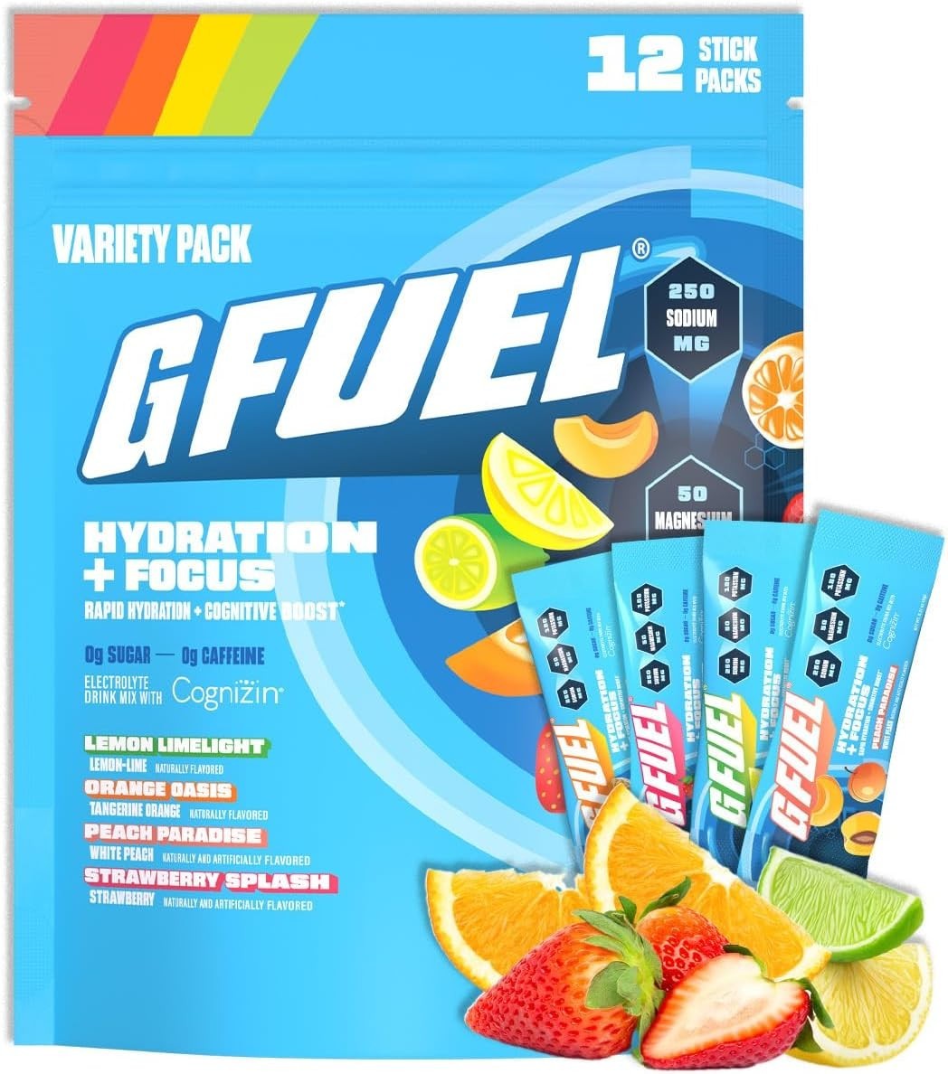 GFUEL ELECTROLYTES POWDER – VARIETY PACKET – 12 STICK PACKS