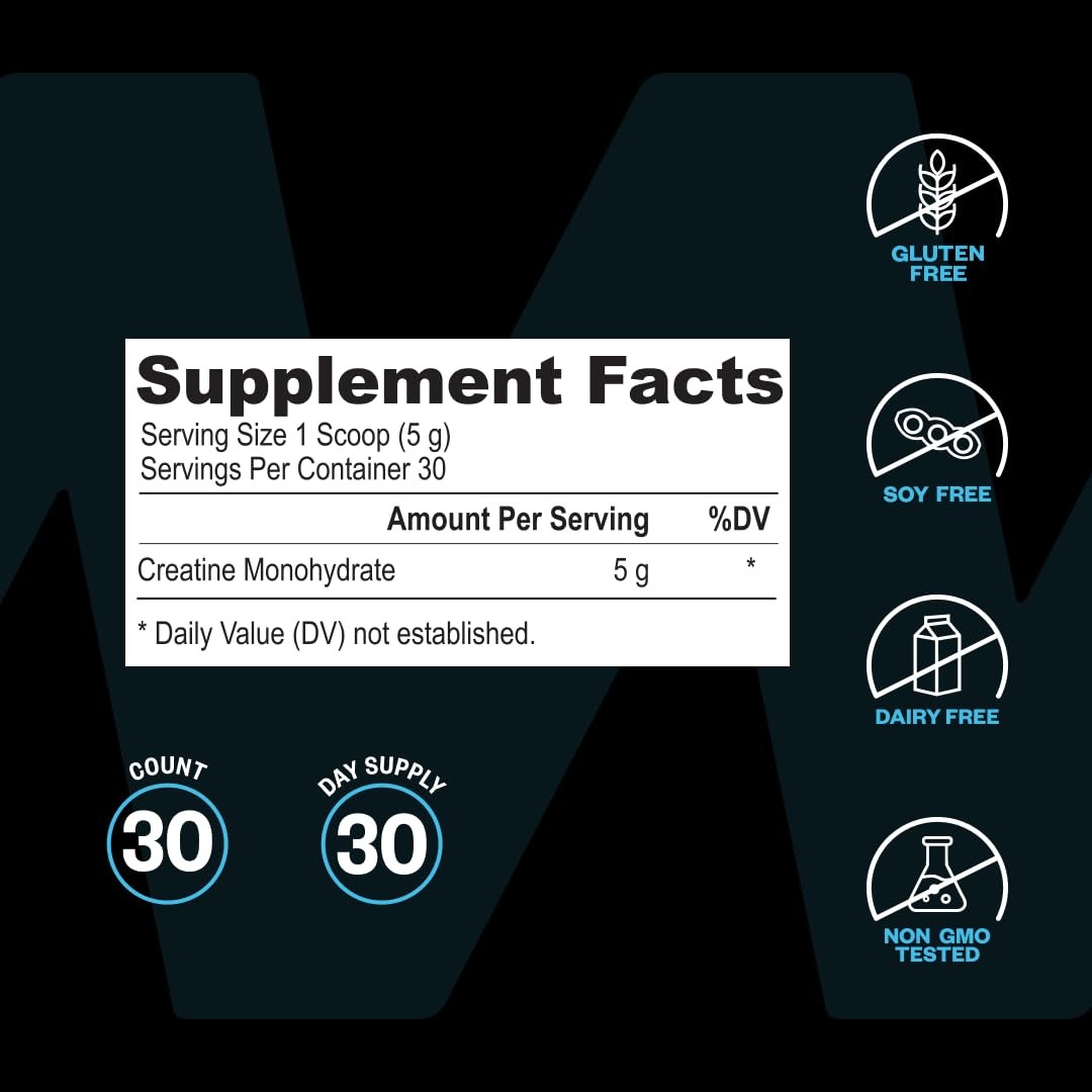 ONNIT Creatine Monohydrate Powder, IGEN(TM) 30 Servings (Pack of 1), No Color