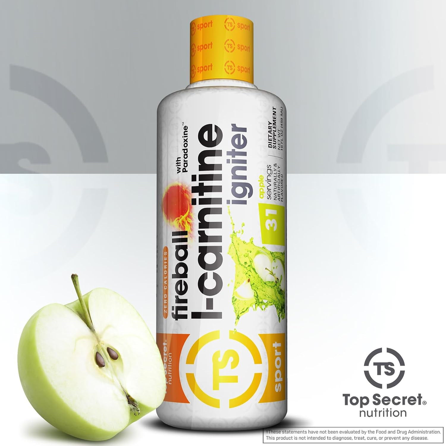 Fireball Liquid L-Carnitine with Paradoxine | Stim Free | Weight Management, Ene