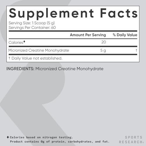 Micronized Creatine Monohydrate 5g – Boost Lean Muscle, Enhance Performance & Re
