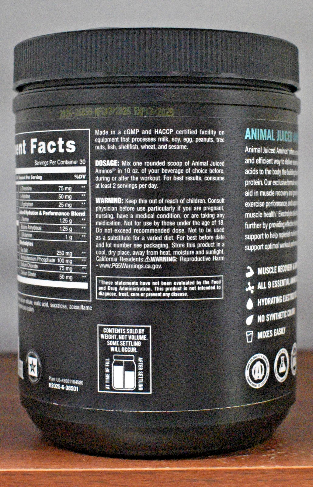 Universal Nutrition Animal Juiced Aminos Strawberry Limeade 13.3oz Hydration