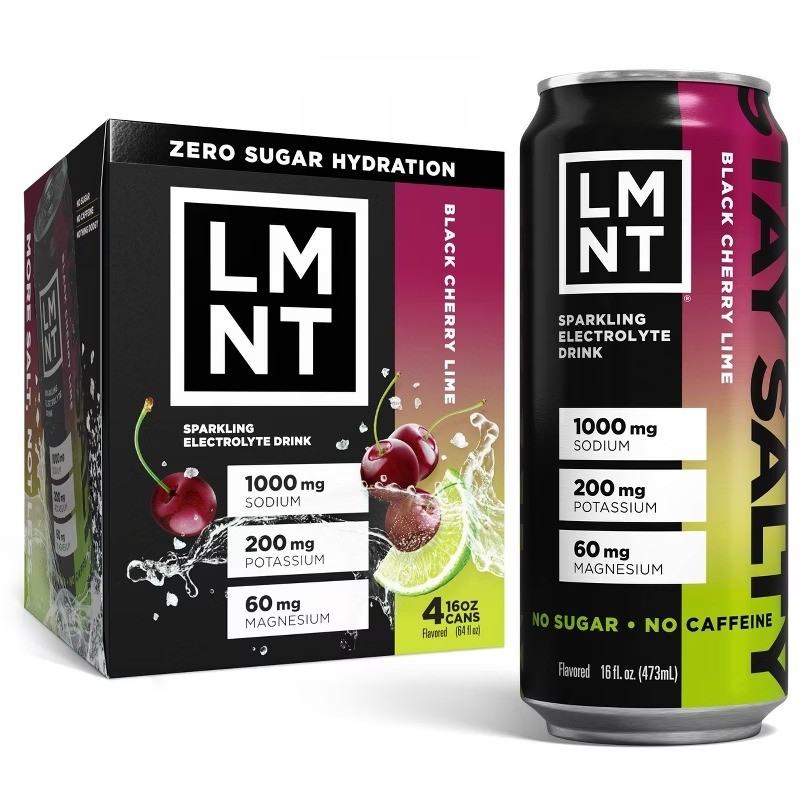Black Cherry Lime Salt Zero-Sugar Electrolytes Sports Drink – 4pk/16 fl oz