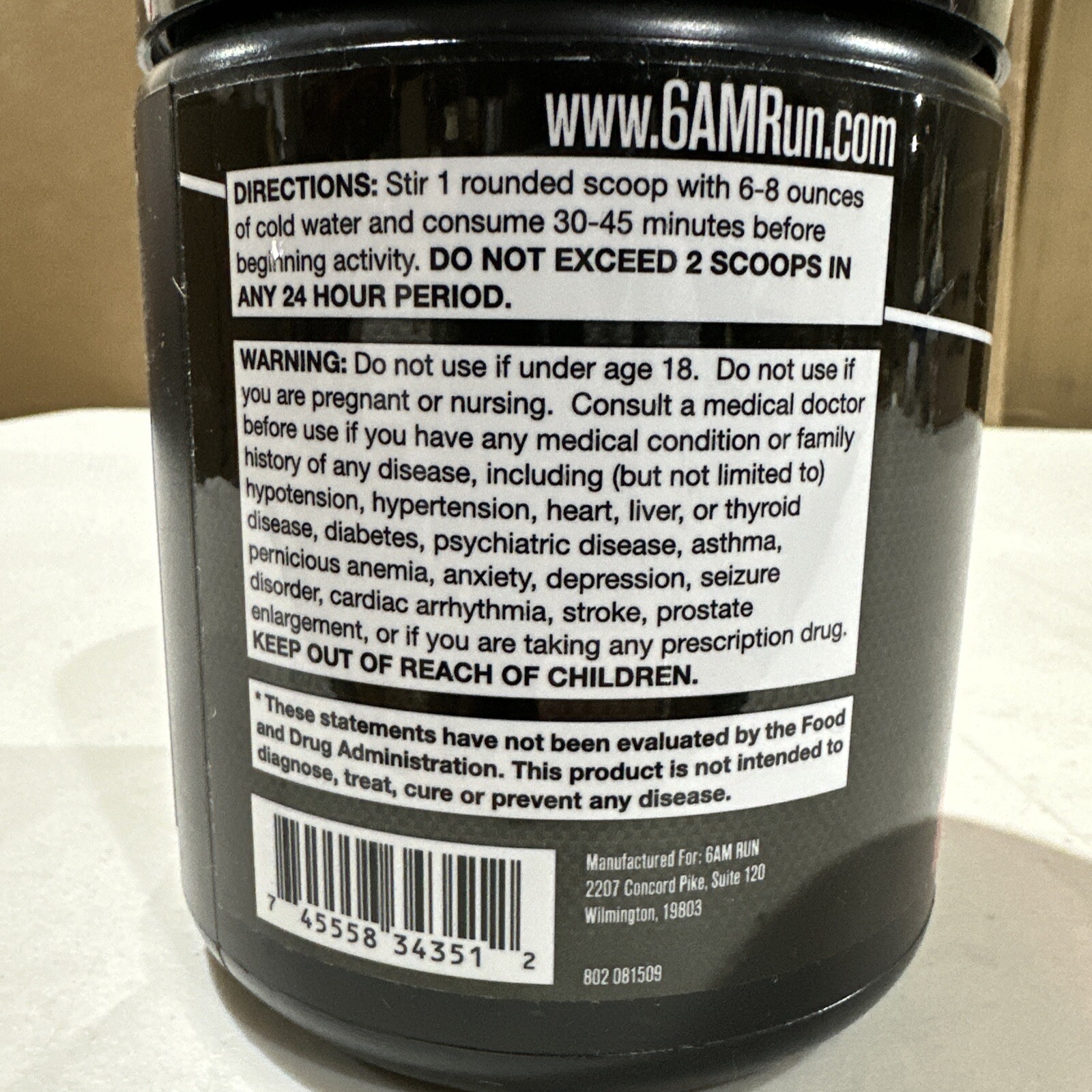 6AM RUN Sprint – Pre Workout Powder for 12.7 Ounce (Pack of 1), Fruit Punch
