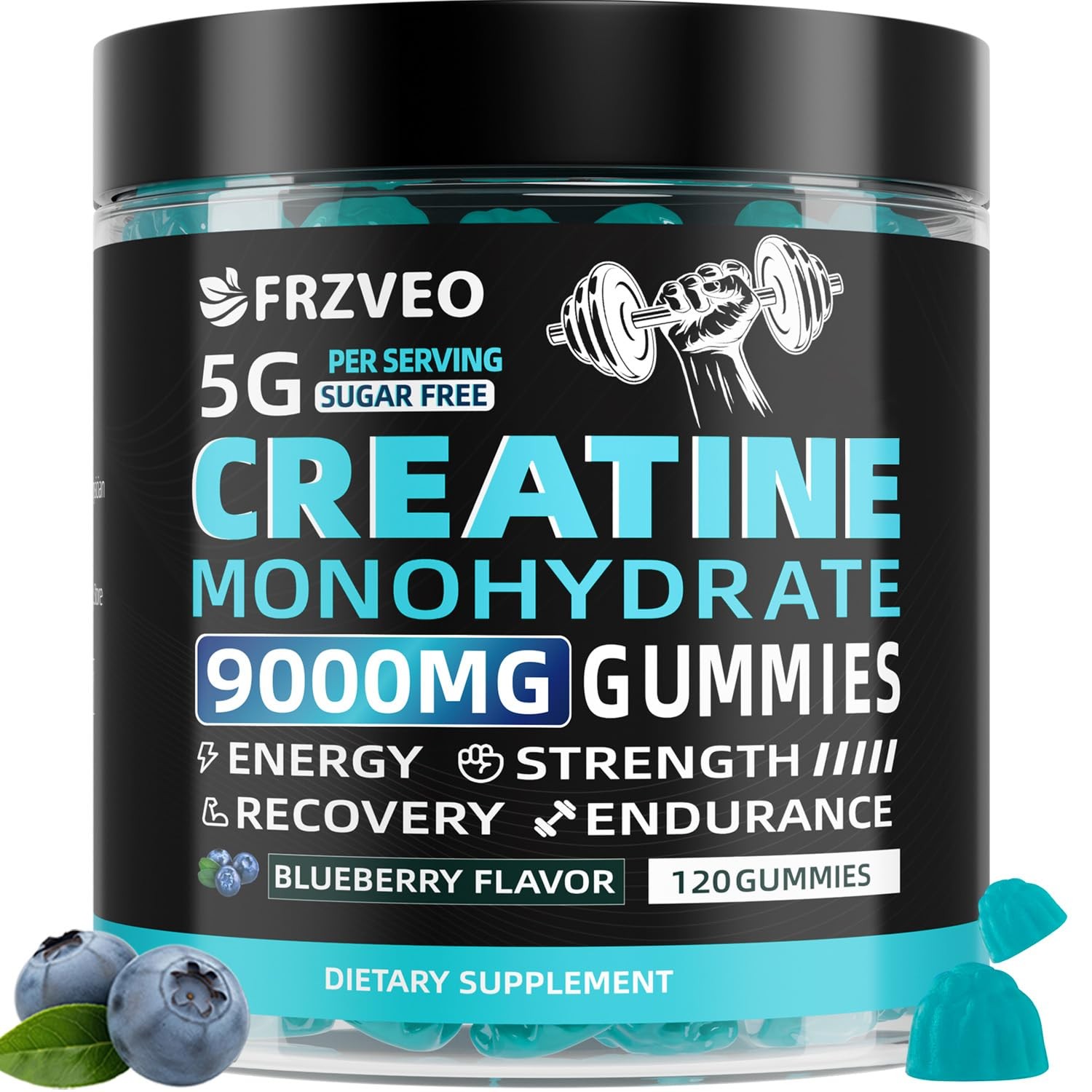 Creatine Monohydrate Gummies 9000mg for Men & Women, Potent Creatine Suppleme…