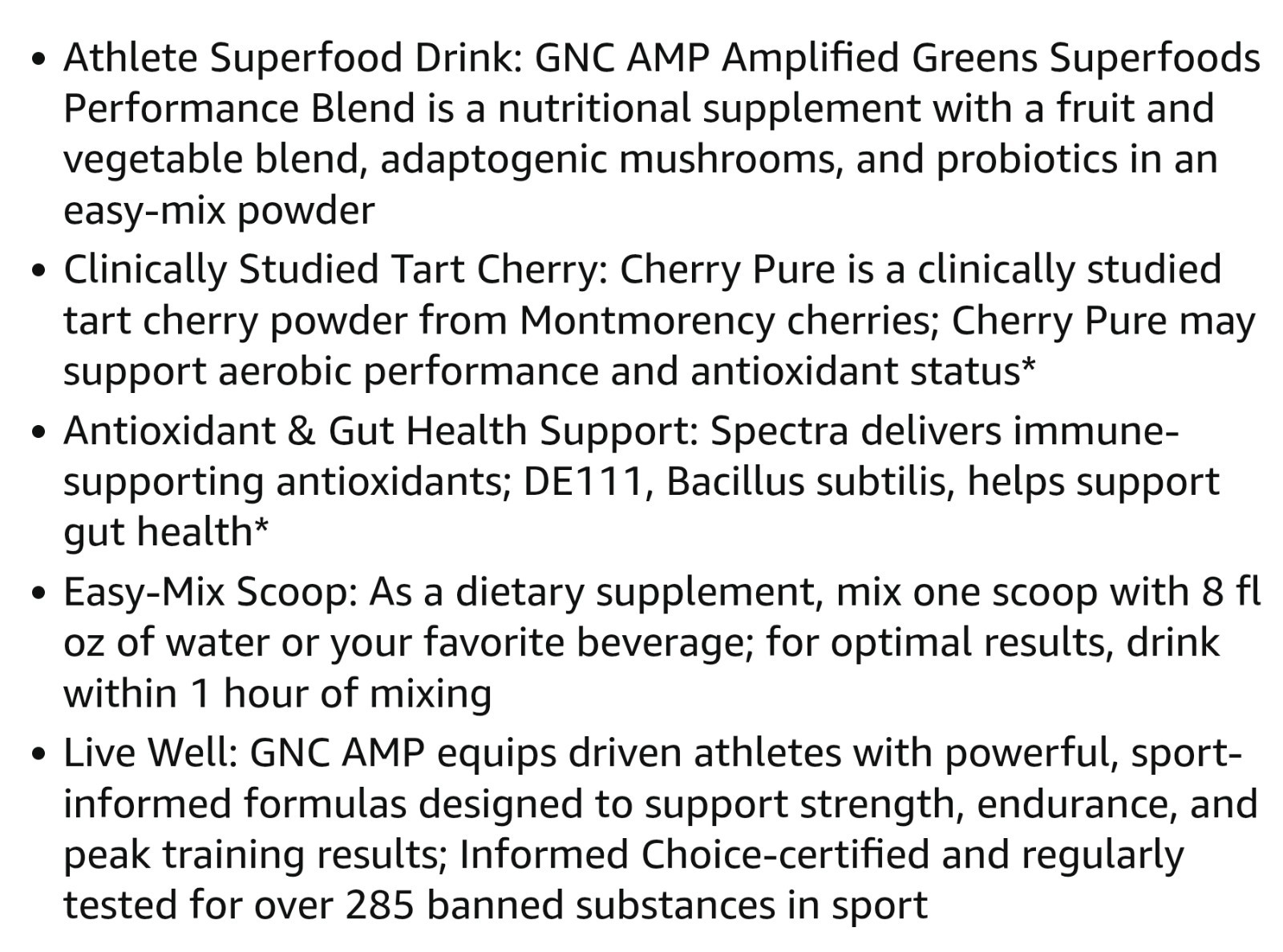 GNC AMP AMPLIFIED GREENS Powder 10oz (30 Serv) Blueberry Pomegra BEST BY 08/26