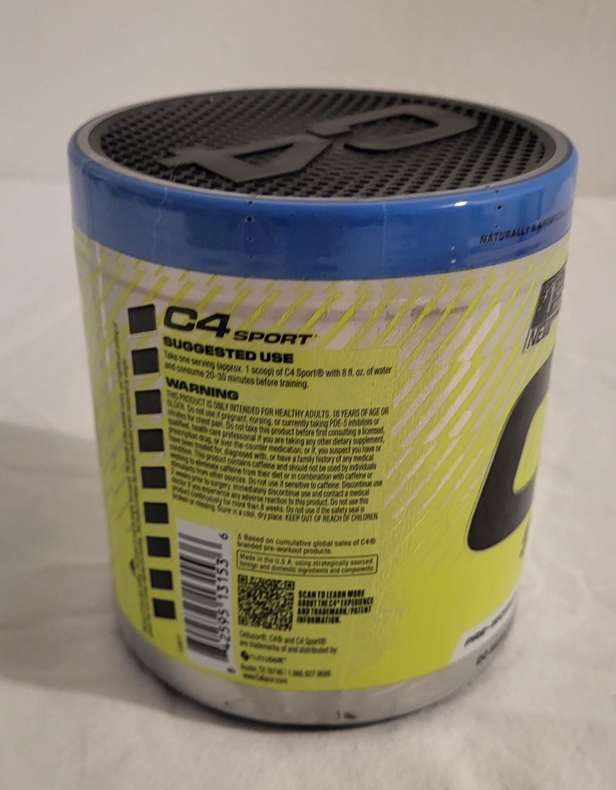 Cellucor C4 Sport Pre-Workout powder in Icy Blue Razz flavor New Sealed