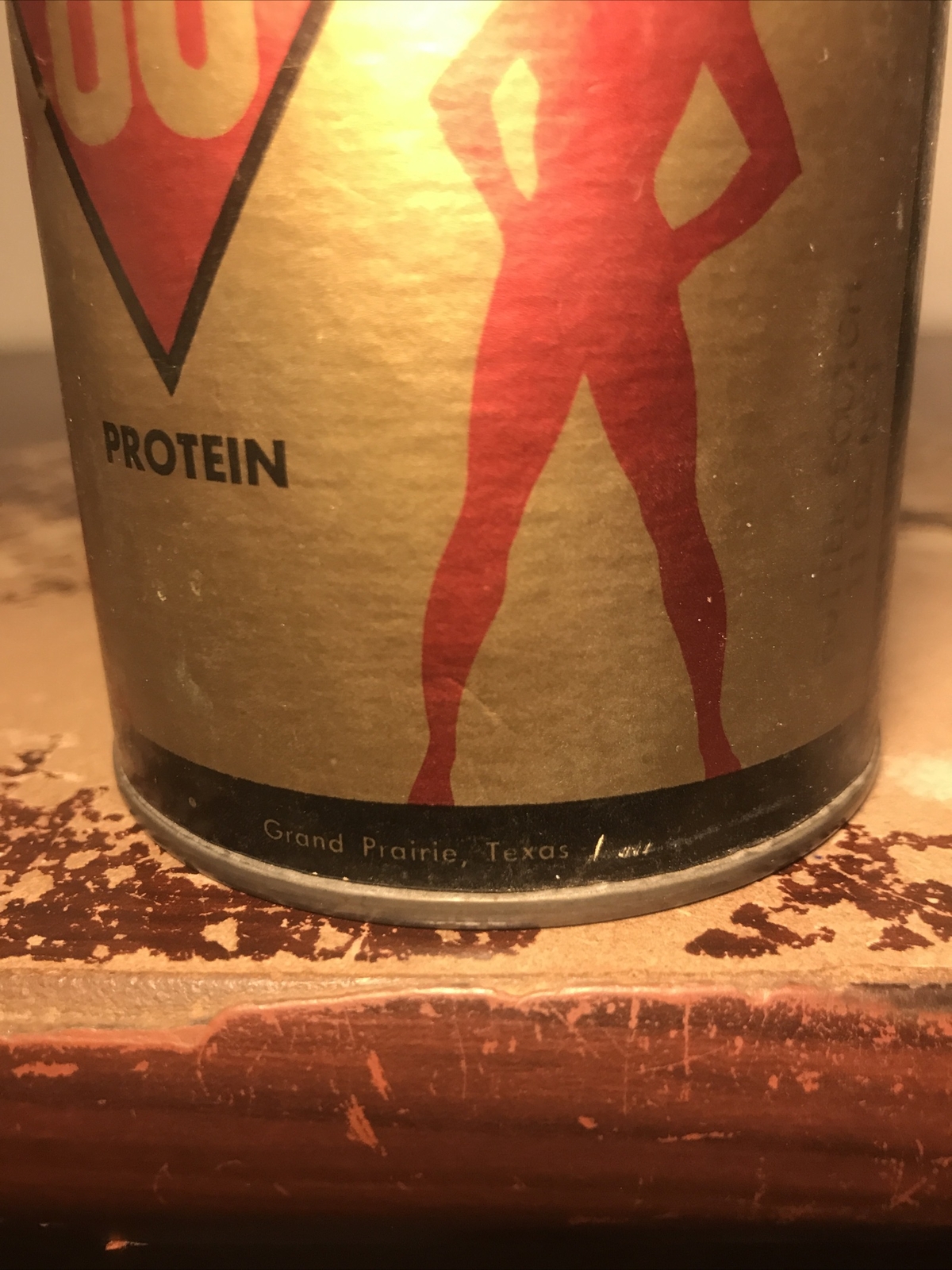 Vintage Protein Powder Container 11 Oz Super 60 Protein