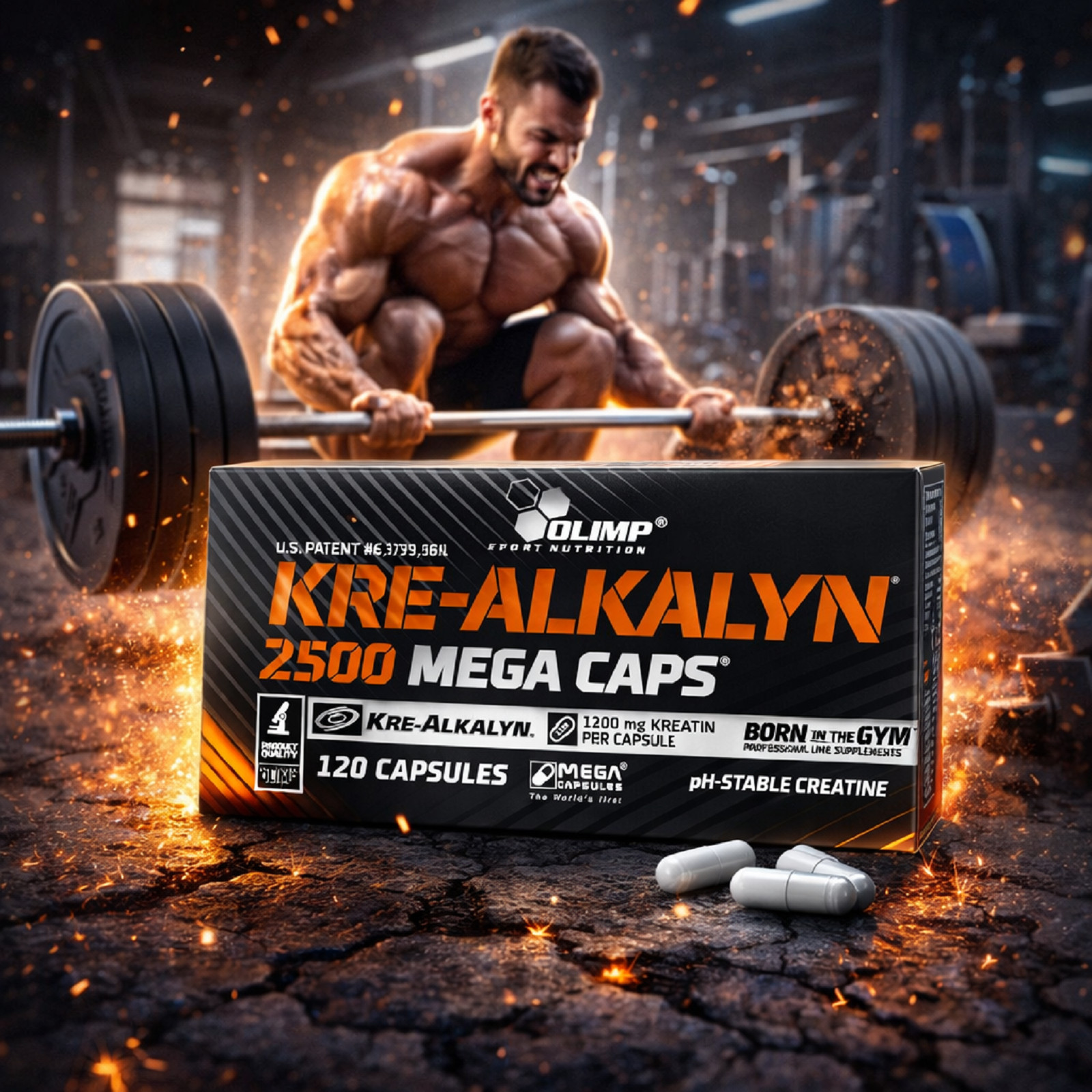 Kre-Alkalyn 30-180 Caps. pH-Correct Creatine Buffered Monohydrate Muscle Growth