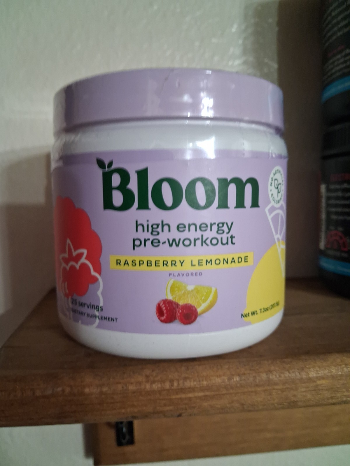 Bloom High Energy pre-workout Raspberry Lemonade 25 Serv 7.3 Oz Exp28 Free Ship