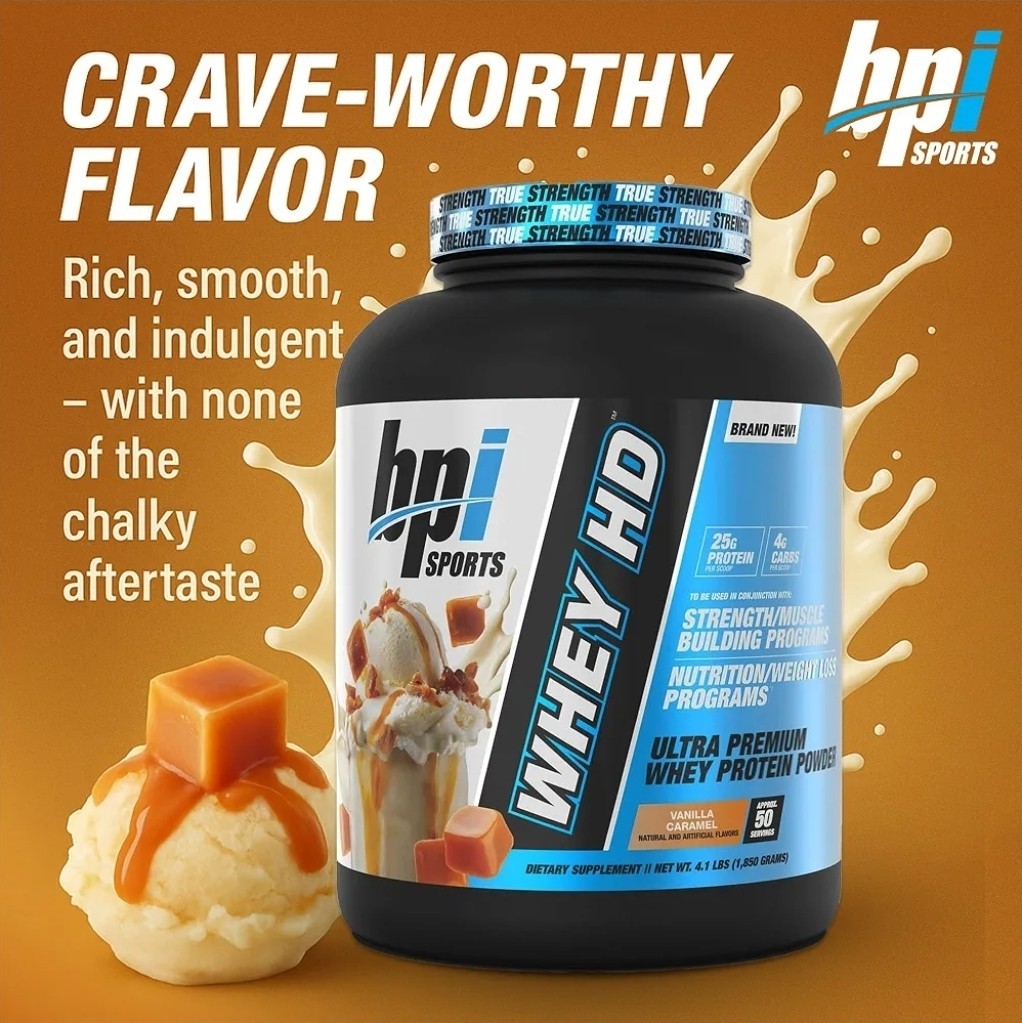 Bpi Sports Whey Hd Ultra Premium Protein Powder Isolate Vanilla/caramel 4.1 lbs