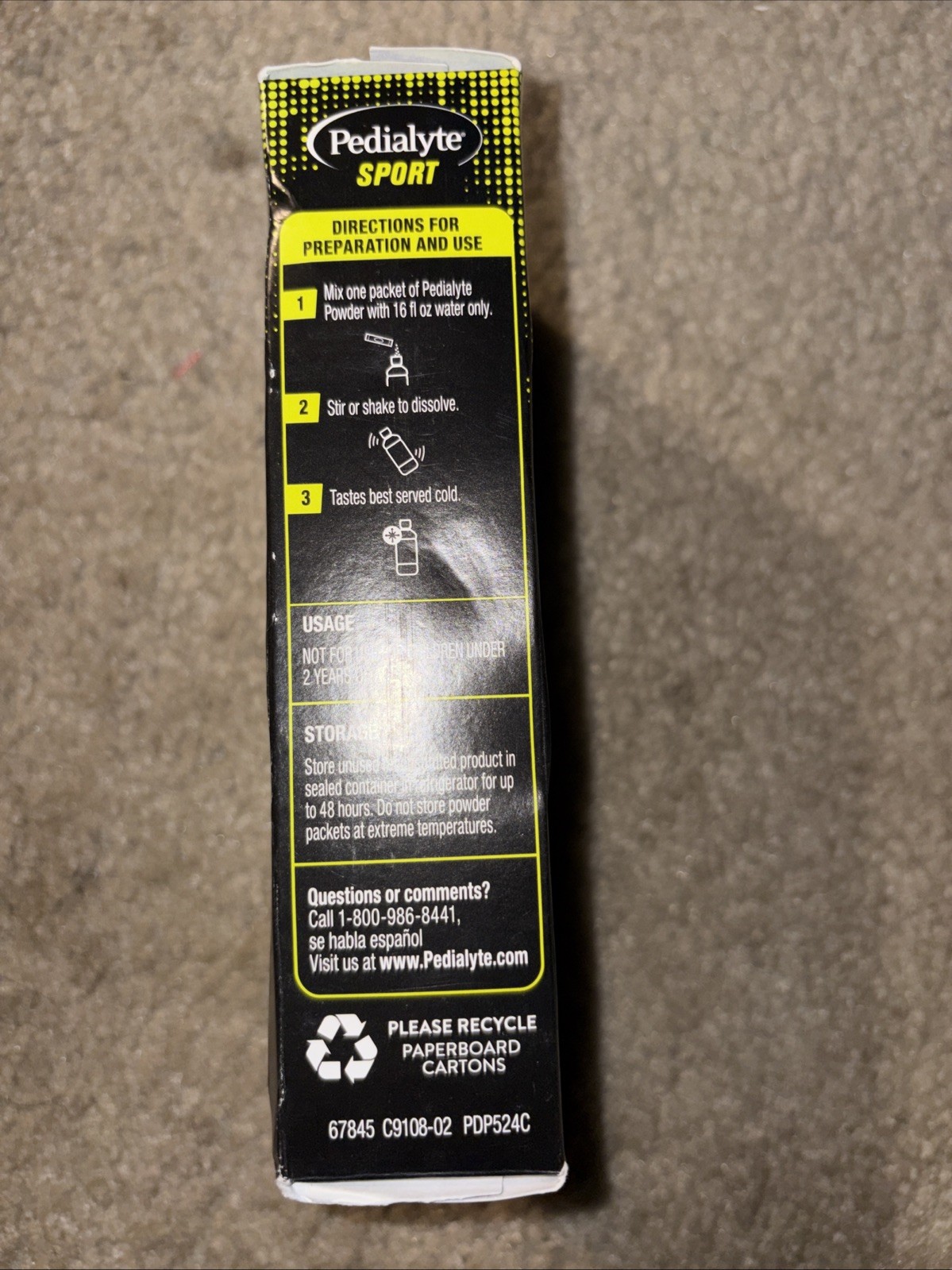 1 Box Pedialyte Sport lemom Lime 6x Packets! Brand New Sealed Exp May 2027