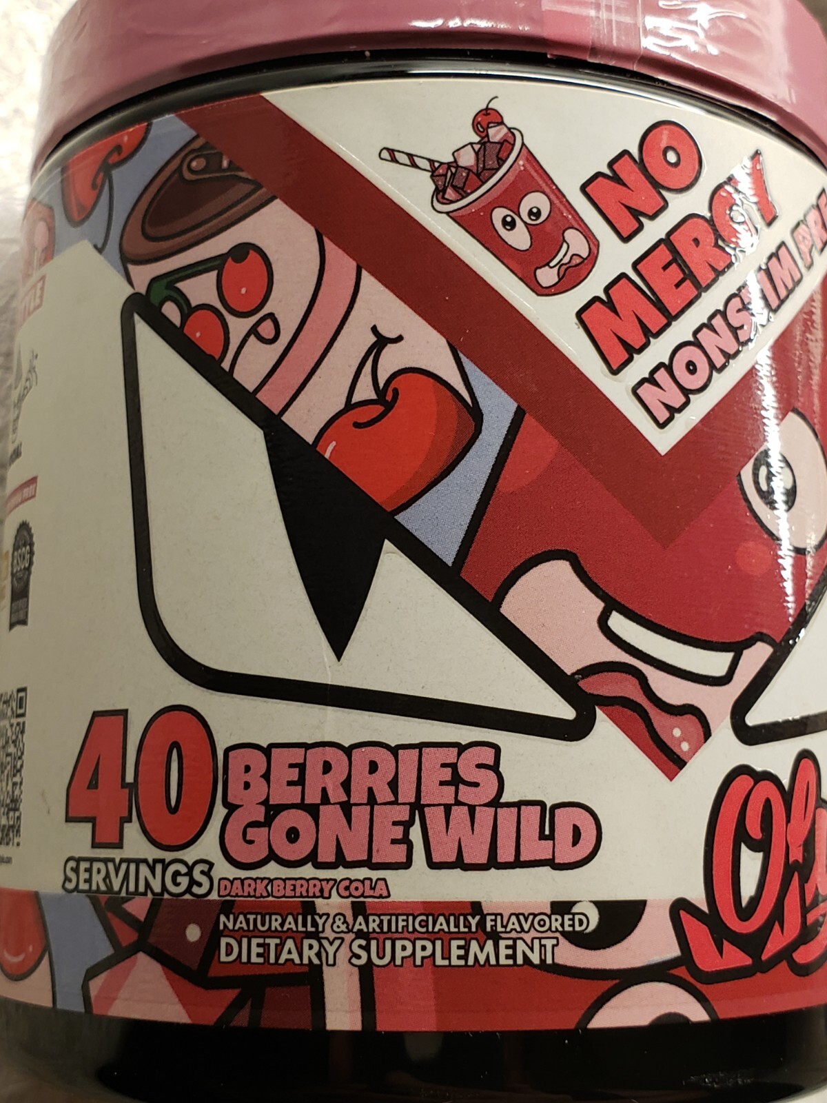 Olympus NO MERCY Non-Stimulant Pre-WO – Berries Gone Wild – 40 Serv – Exp 2/2025