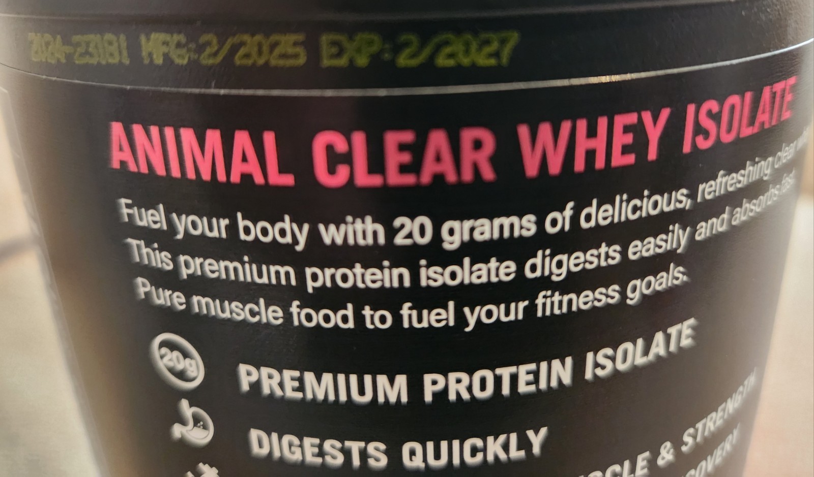 Animal Clear Whey Isolate 1.1 lbs (500 g) Universal Nutrition (Choose Flavor)
