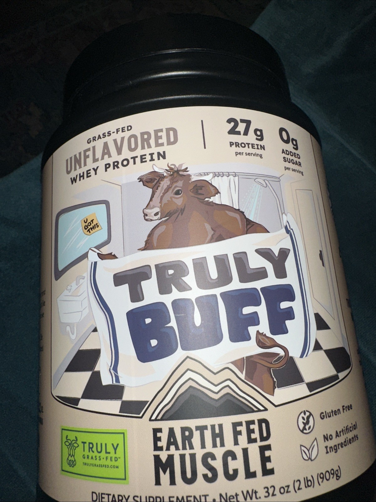 Truly Buff Unflavored Protein Powder, 2lb Container, Expiration 7/27, 2 Lbs