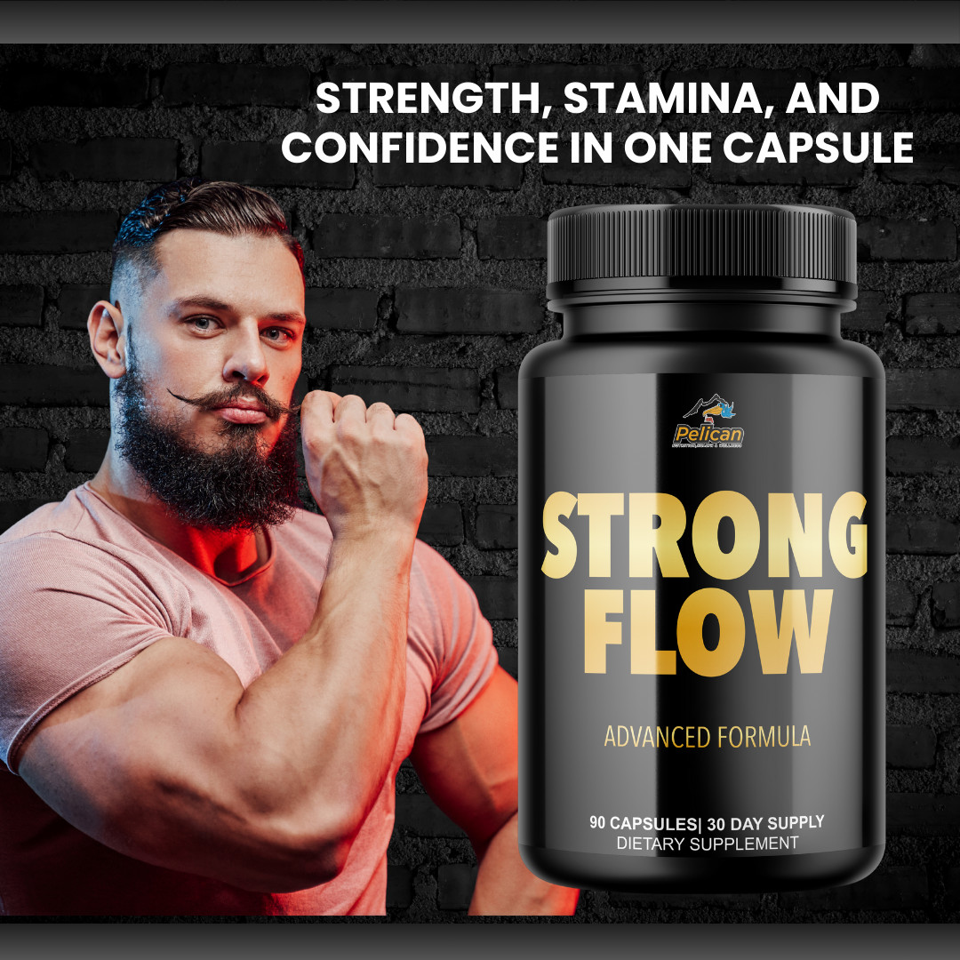 Strong Flow- Bodybuilding & Men’s Health Support- 12 Bottles- 1080 Capsules