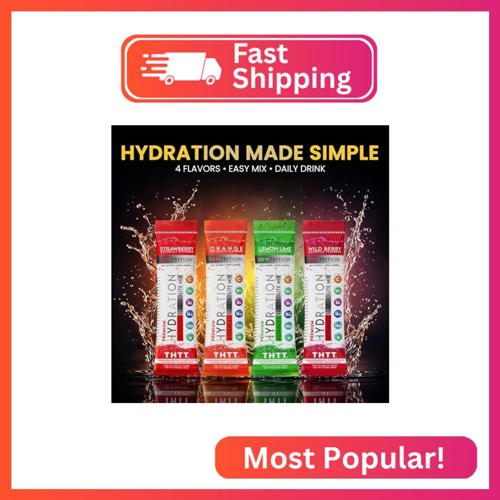 NewTrition Hydration Powder, Electrolyte Powder Packets, Naturally Flavored Hydr