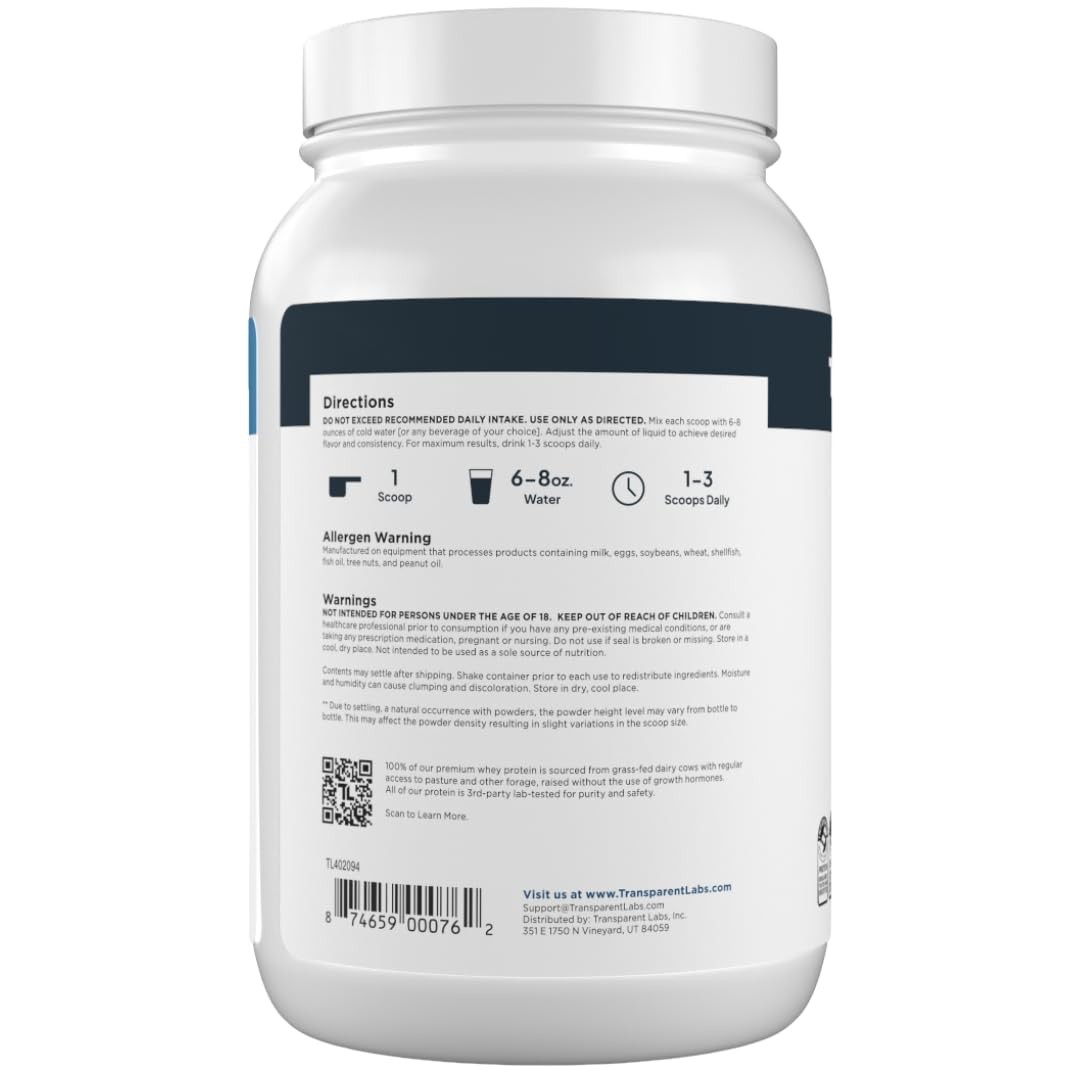 Whey Protein Isolate Powder 28g Grass Fed Natural Strawberry 30 Servings Labs