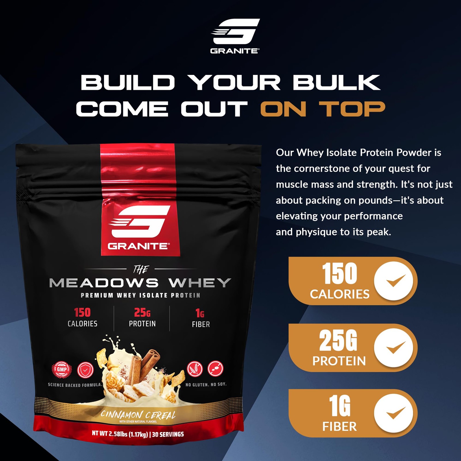 The Meadows Whey Protein Isolate Protein Powder for Lean Muscle with 150 Calo…