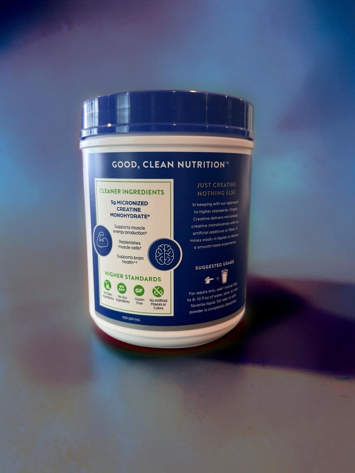 Orgain Creatine Monohydrate Powder, Micronized Unflavored 23.8 oz 135 Servings