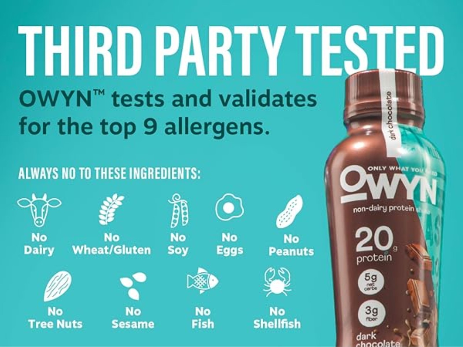 Owyn PLANT BASED PROTEIN 1lb (14 Servings) Natural Smooth Vanilla BEST BY 12/26