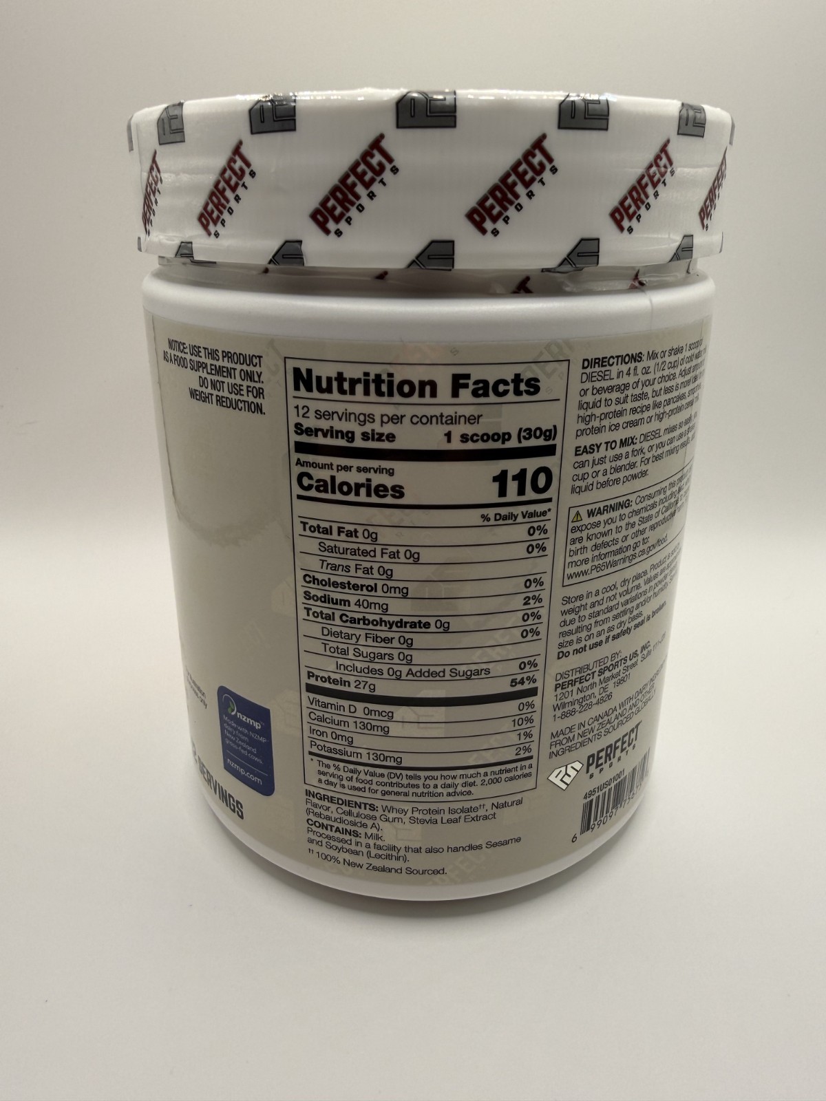 DIESEL French Vanilla Flavored Whey Protein Power 360G 12 Servings – Brand New