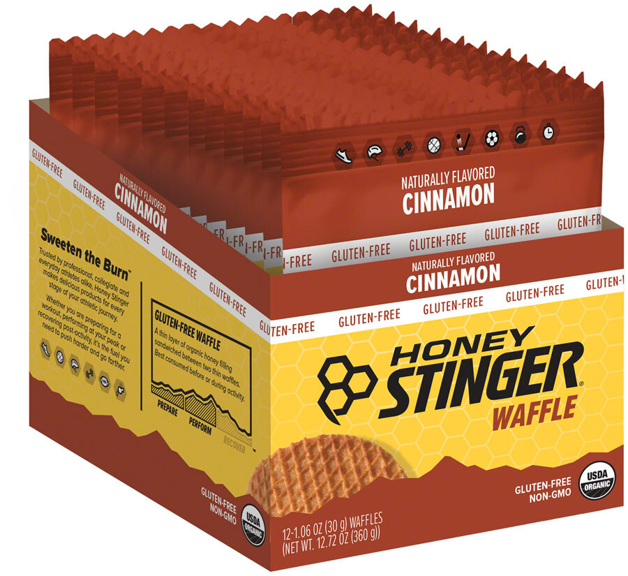 Honey Stinger Gluten Free Organic Waffle – Cinnamon, Box of 12