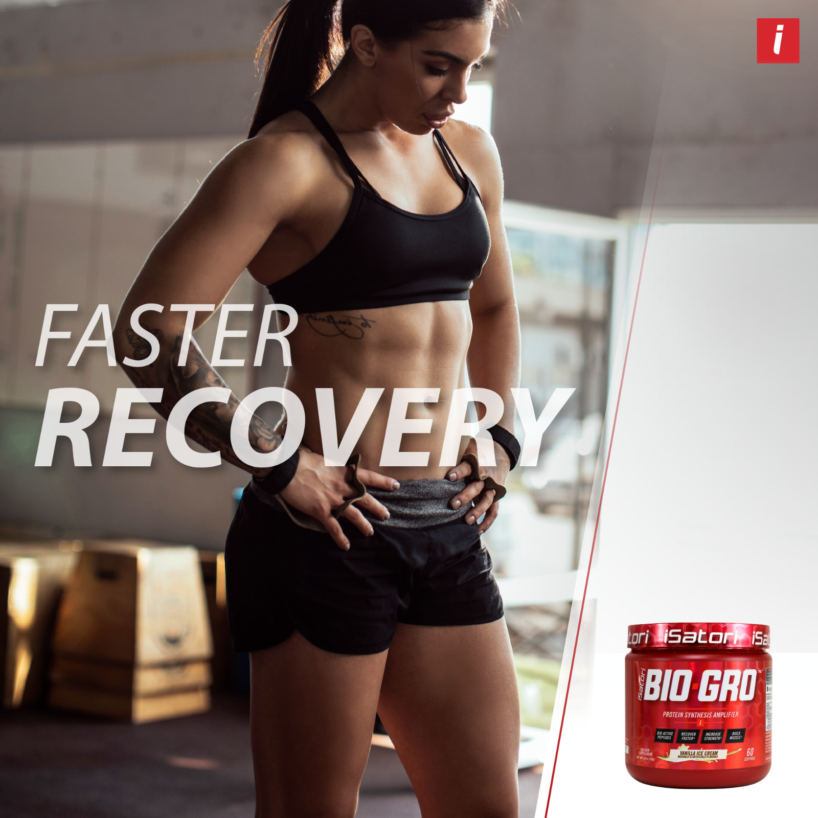 BIO-GRO Protein Muscle, Strength & Recovery – Vanilla Ice Cream / 60 Servings