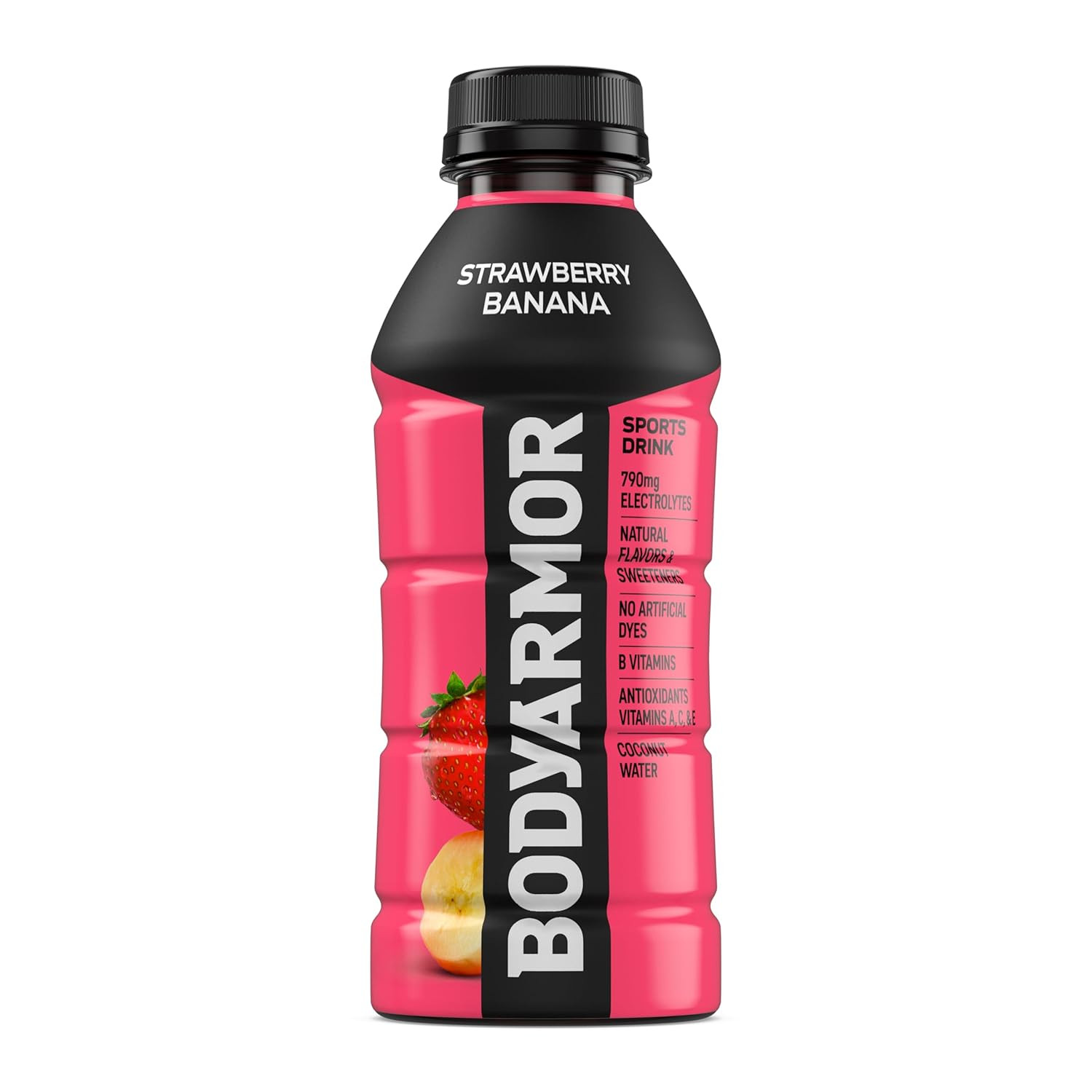 BODYARMOR Sports Drink, Strawberry Banana, Electrolyte Drink Hydration, 16 Fl Oz