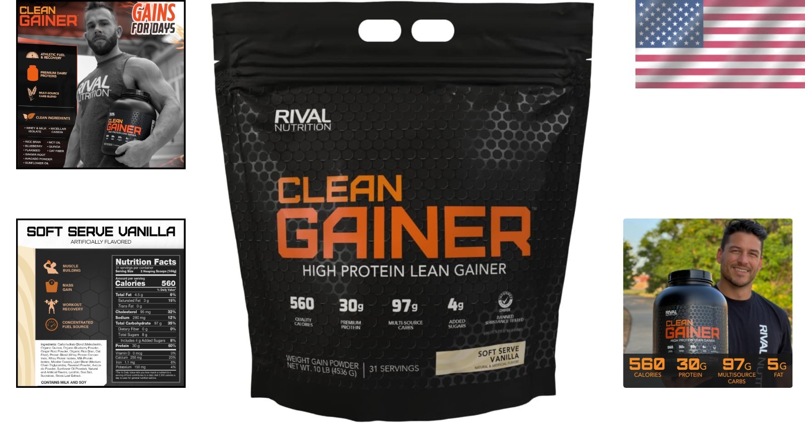 10 lbs CLEAN GAINER – Safe & Delicious Vanilla Protein for Serious Athletes