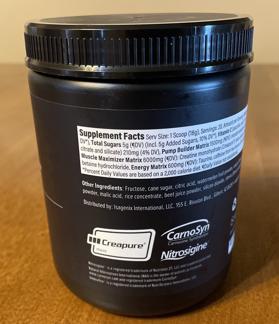 Isagenix Amped Nitro Performance Booster Watermelon Flavor 12.7oz Free Shipping