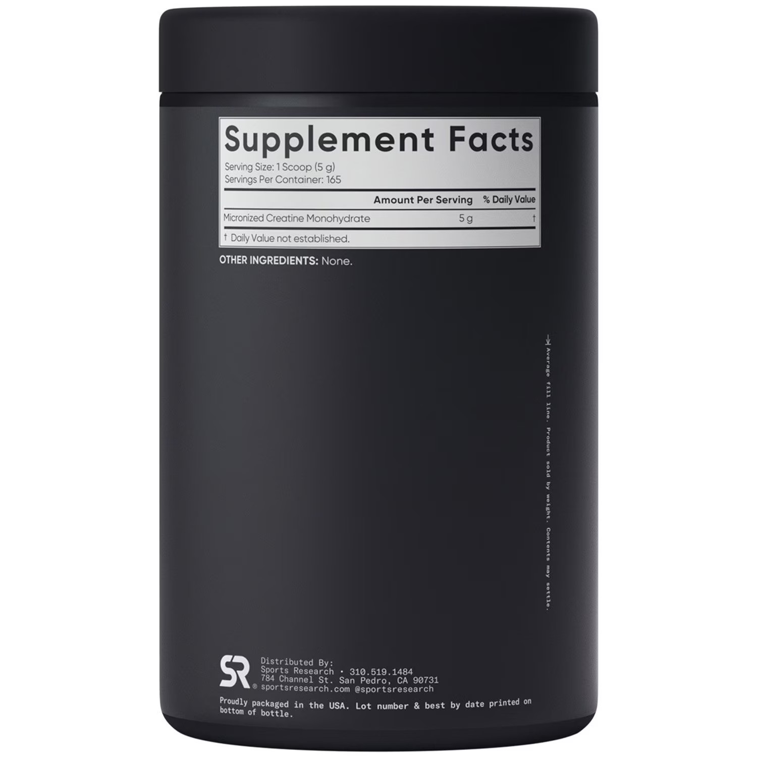 Sports Research Creatine Monohydrate Lean Muscle Strength (825g) 165 Serving