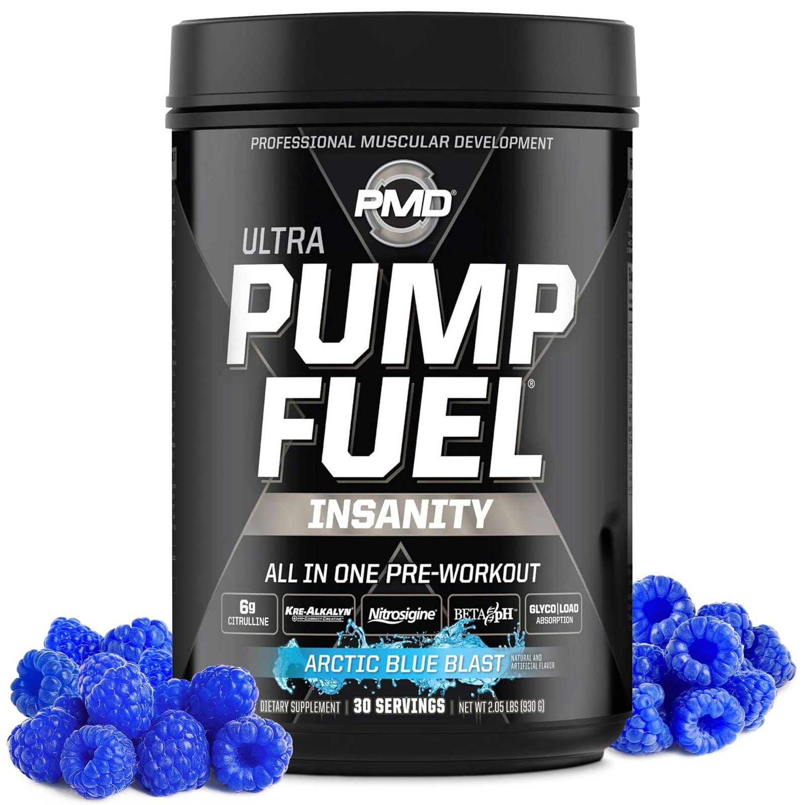 PMD Sports Pump Fuel Ultra 2.05 Pound (Pack of 1), Arctic Blue Blast