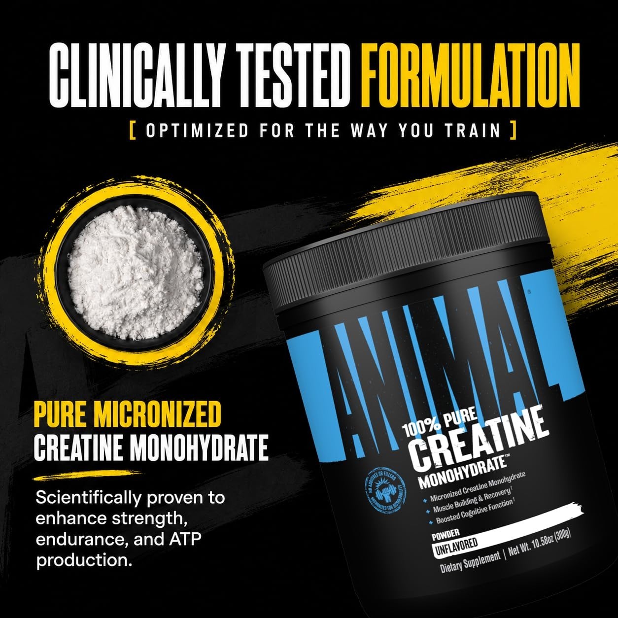 Micronized Creatine Monohydrate Powder 300g – Boost Muscle Recovery & Energy, Un