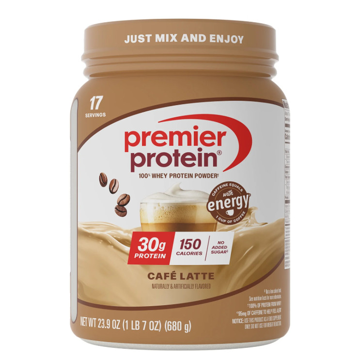 Premier Protein Whey Powder Cafe Latte 1.5lb 30g Protein