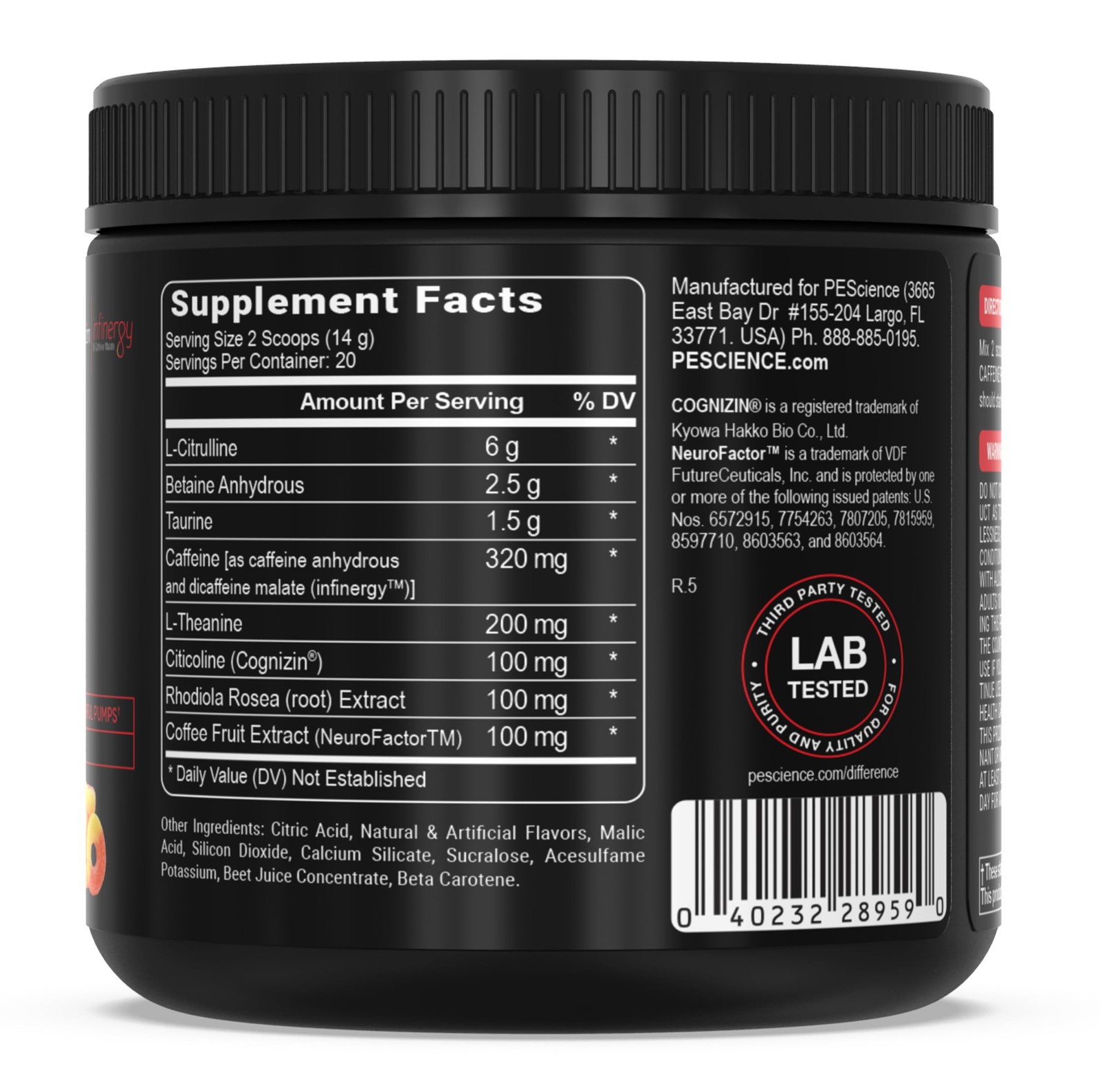 PEScience Prolific Pre Workout Powder for Men & Women 9.8 Ounce (Pack of 1)