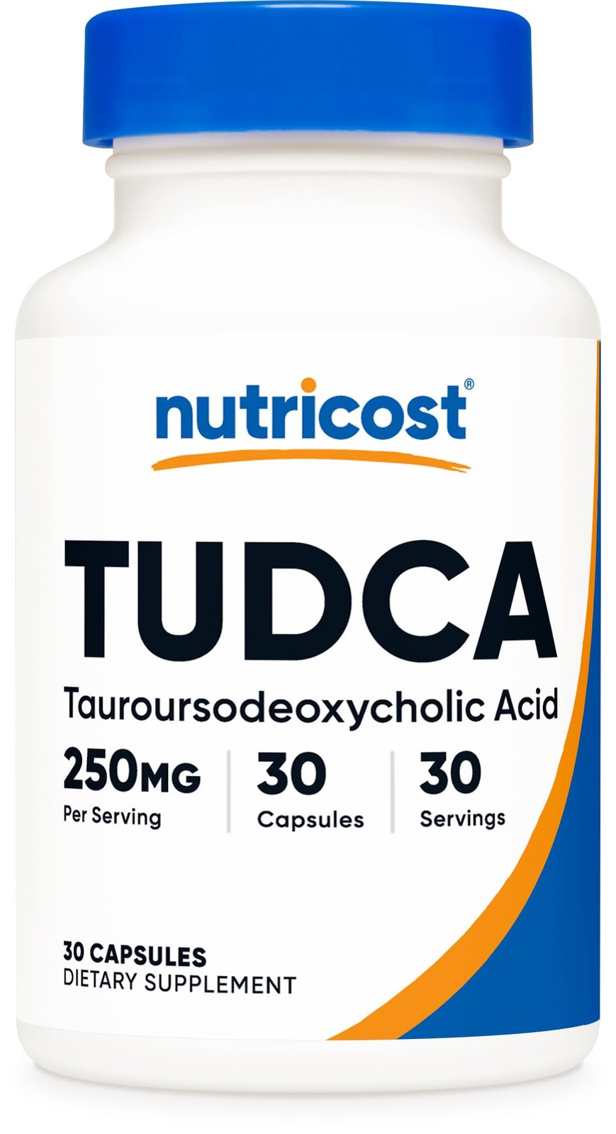 Nutricost Tudca 250mg, 30 Capsules 30 Count (Pack of 1), Multicolor