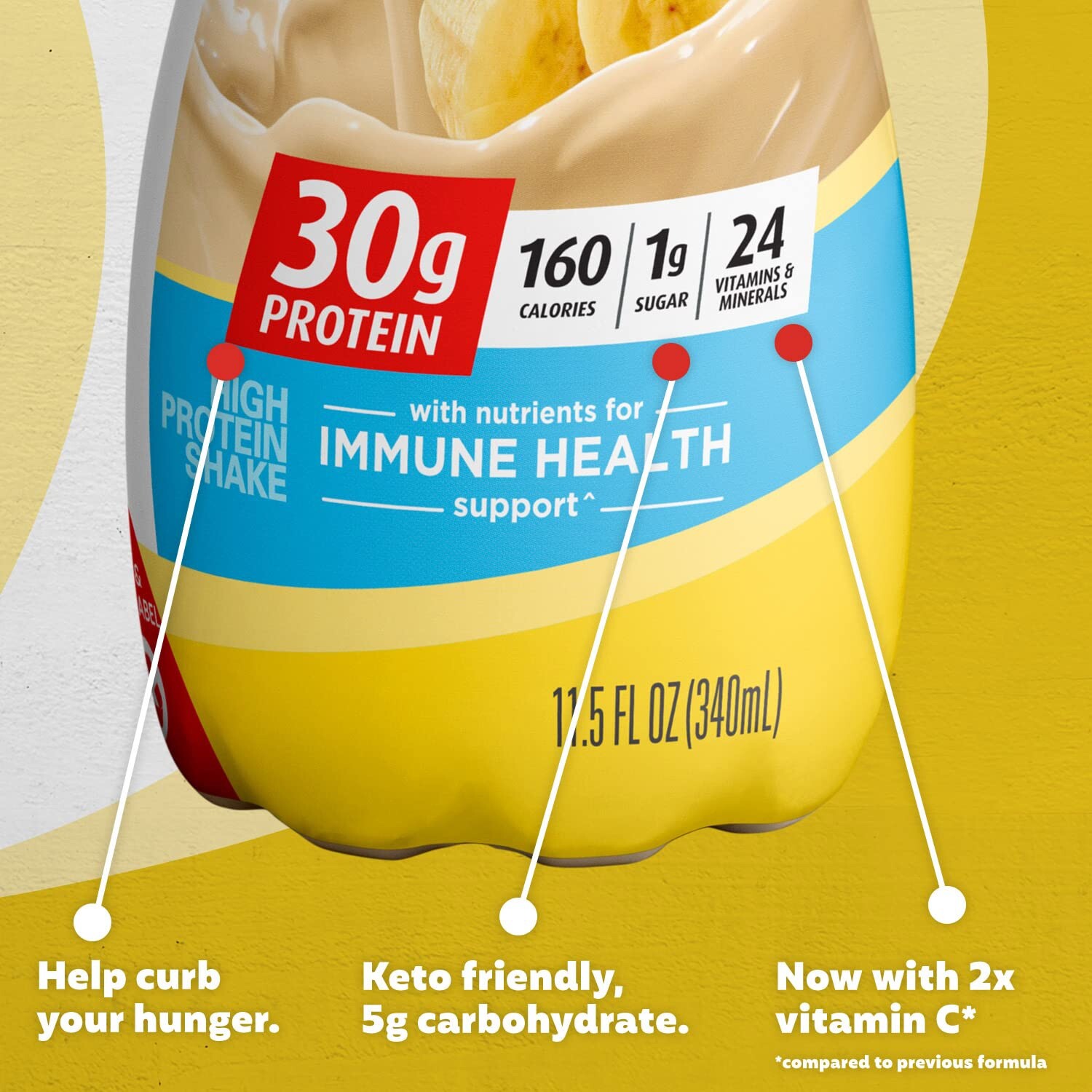 Premier Protein Shake, Bananas 🍌 Cream, 12 Pack, 11.5 Fl Oz