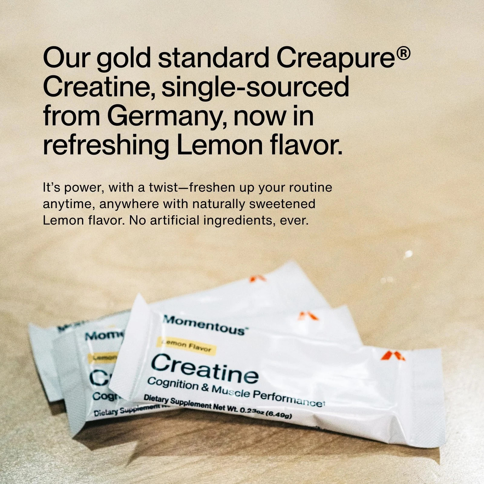 Momentous Creatine Lemon Monohydrate Powder – Creapure Creatine Powder – Supp…