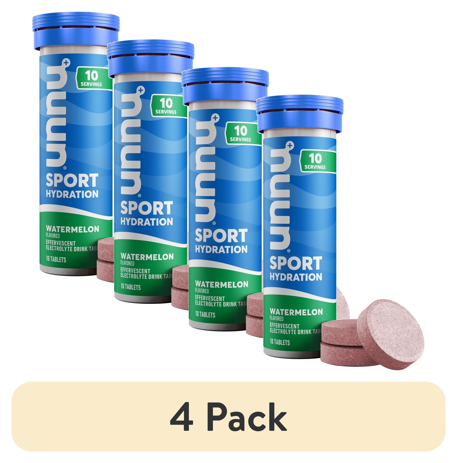 (4 pack) Nuun Sport Electrolyte Sports Drink Water Enhancer Mix Tablets for