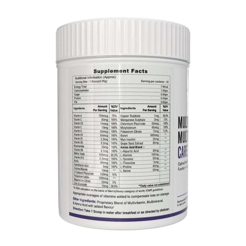 Autoimmunity care Multi-Vitamin Multi Nutrient Care – Daily Multivitamin (61.5g)