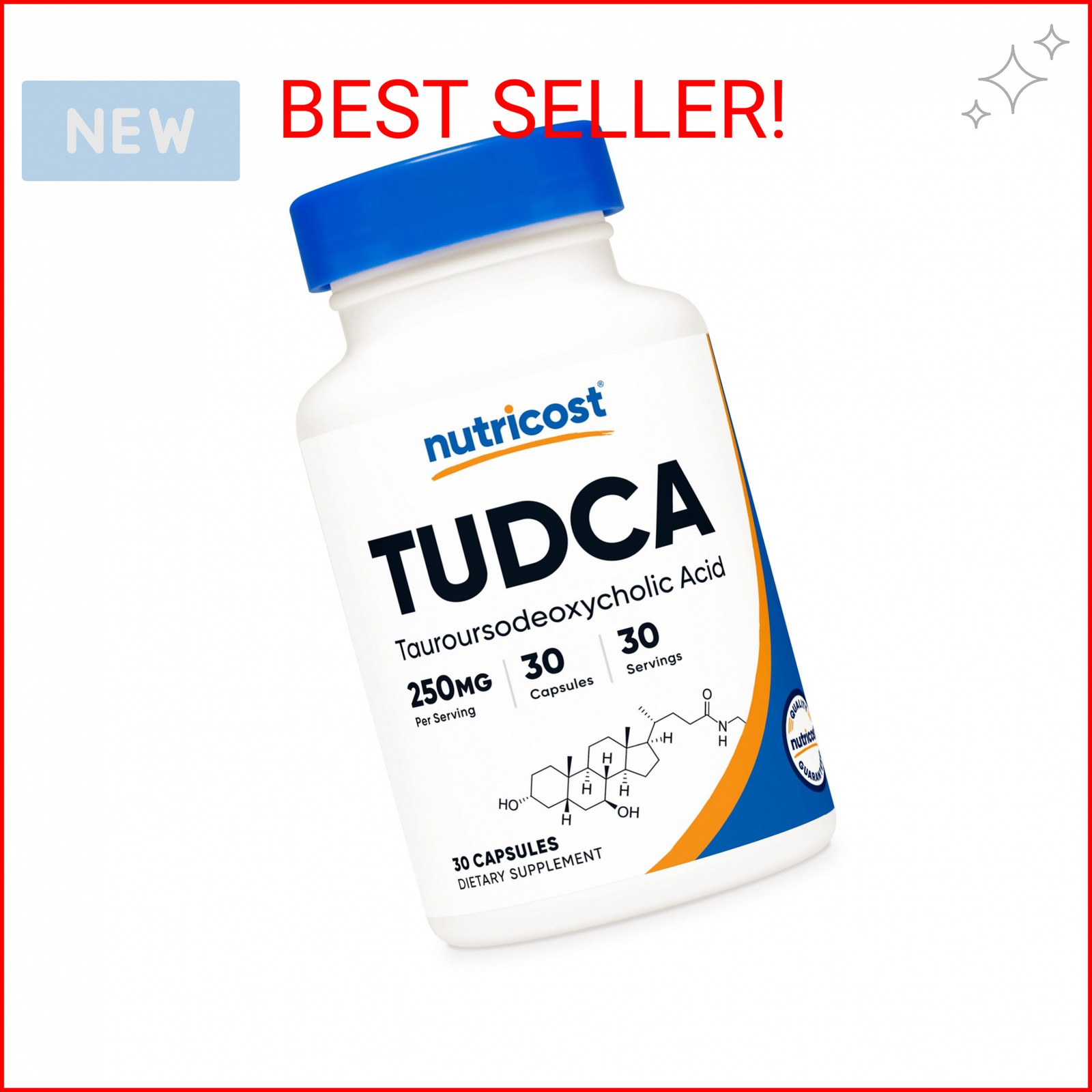 Nutricost Tudca 250mg, 30 Capsules (Tauroursodeoxycholic Acid) – Gluten Free, No