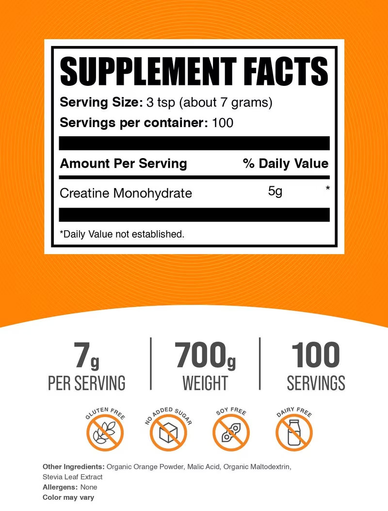 Bulksupplements Creatine Monohydrate Powder – Creatine Supplement, Micronized Cr
