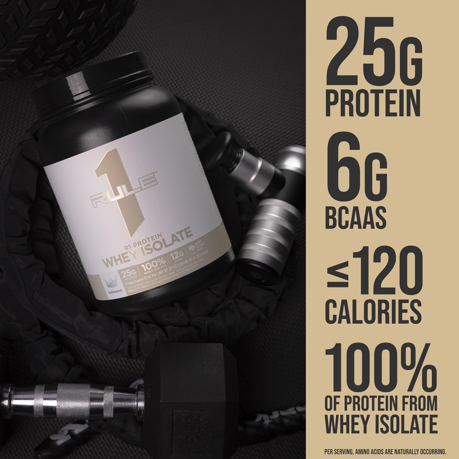 Rule 1 Proteins Rule 1 Naturally Flavored R1 – 25G 6G Bcaa