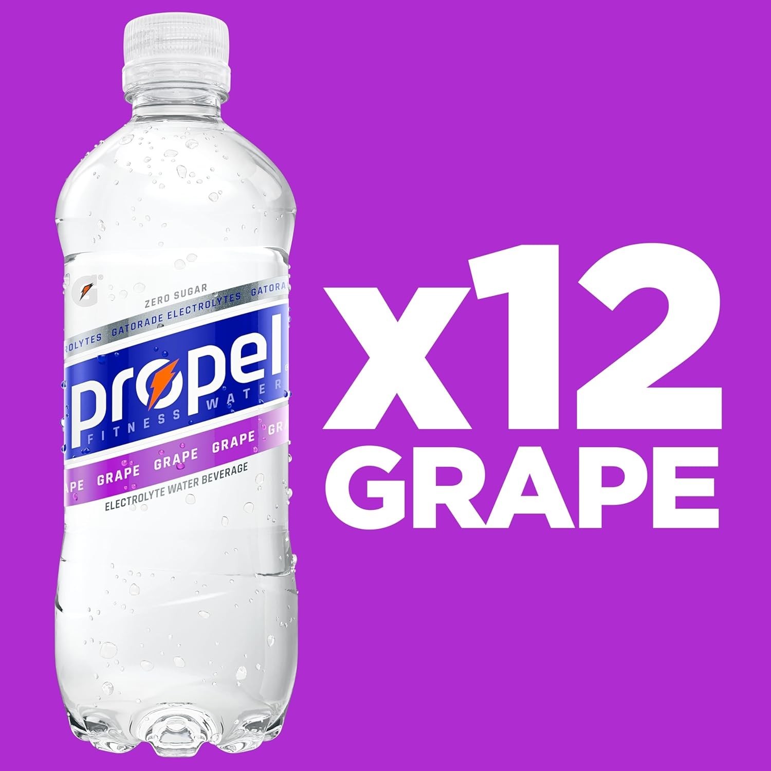 Electrolyte Water Grape Flavored Zero Sugar Vitamins Rehydration Pack of 12